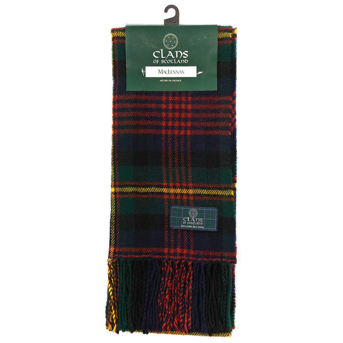 Lambswool Scottish Tartan Clan Scarf Maclennan - Heritage Of Scotland - MACLENNAN