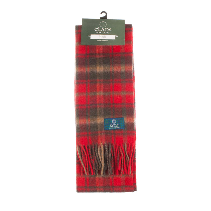 Lambswool Scottish Tartan Clan Scarf Maple Leaf - Heritage Of Scotland - MAPLE LEAF