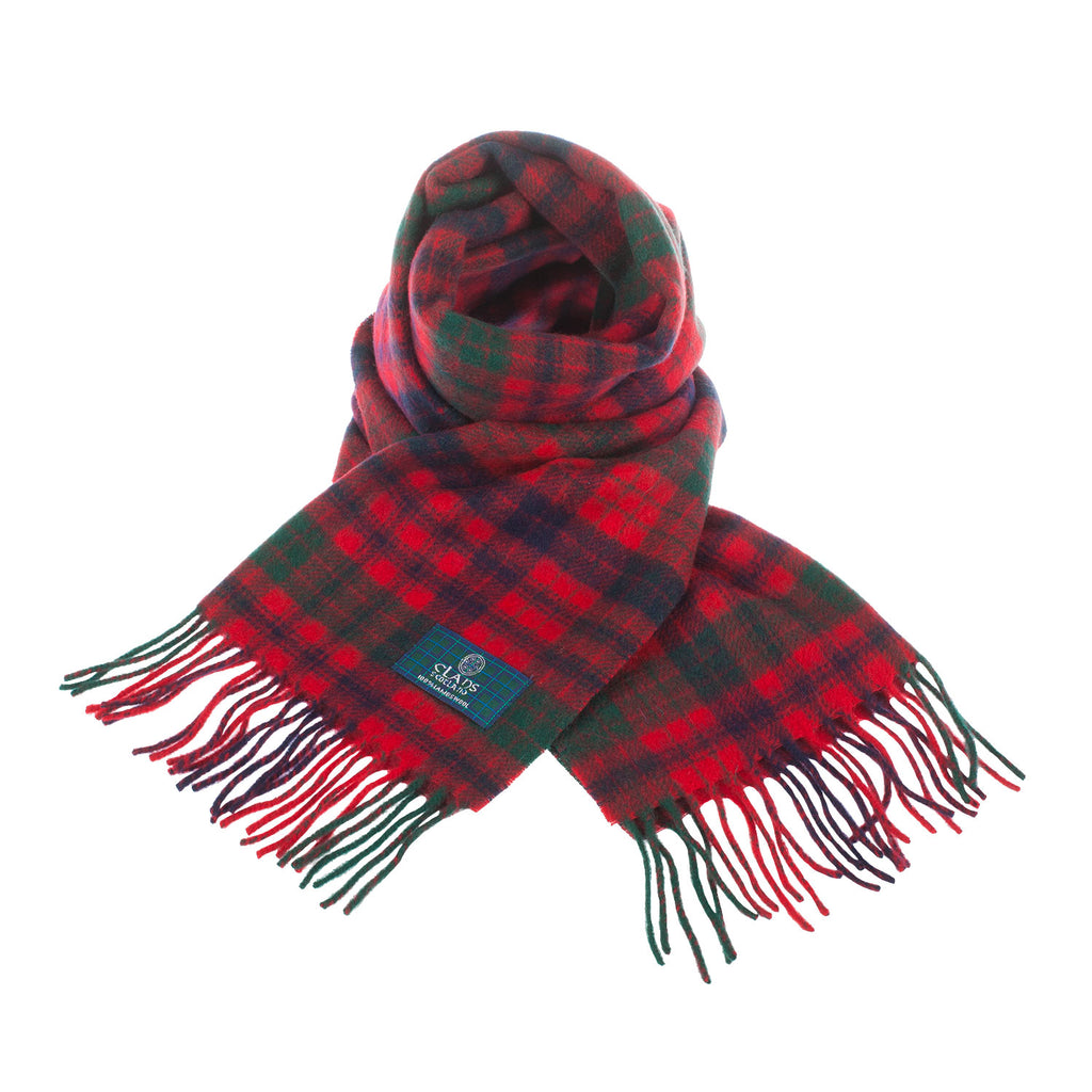 thumbnail image 2 of Authentic Clan Ross Tartan Scarf – 100% Wool, Made In UK, Fringed Finish (10x54 Inches) 2 of 6