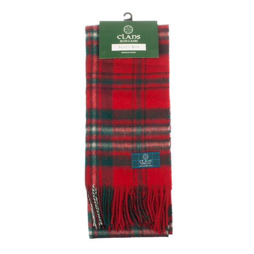 Lambswool Scottish Tartan Clan Scarf Scott Red - Heritage Of Scotland - SCOTT RED