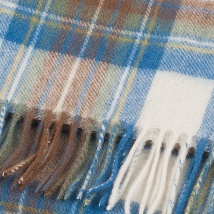 Lambswool Scottish Tartan Clan Scarf Stewart Muted Blue - Heritage Of Scotland - STEWART MUTED BLUE