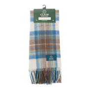 Lambswool Scottish Tartan Clan Scarf Stewart Muted Blue - Heritage Of Scotland - STEWART MUTED BLUE