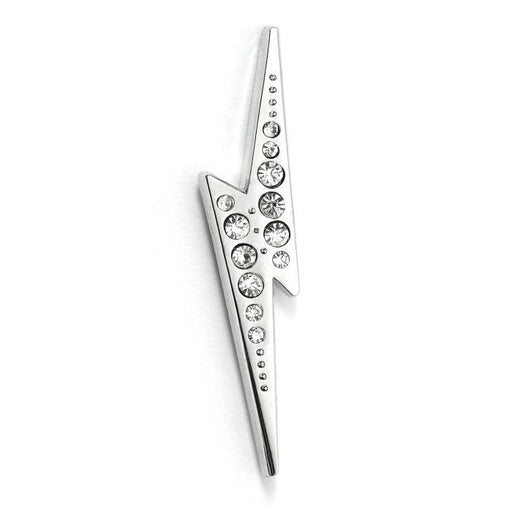 Lightning Bolt Pin Badge With Crystals - Heritage Of Scotland - NA