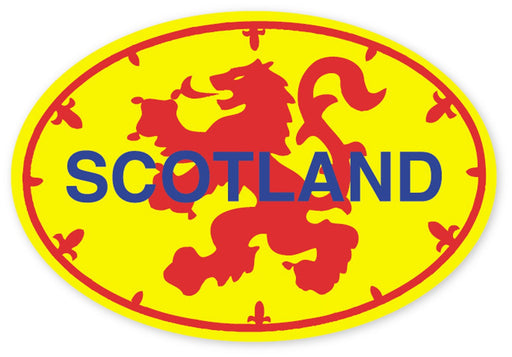 Lion Rampant Scotland Oval Sticker - Heritage Of Scotland - N/A