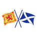 Lion Rampant&Saltire Cross Flags Sticker - Heritage Of Scotland - NA