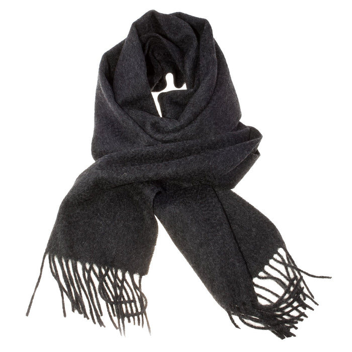 Lyle & Scott 100% Cashmere Scarf Charcoal - Heritage Of Scotland - CHARCOAL