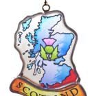 Map Of Scotland Stained Glass - Heritage Of Scotland - NA