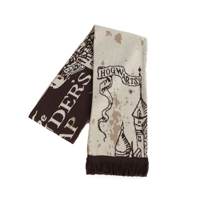 Marauders Map Harry Potter Scarf - Heritage Of Scotland - BROWN