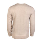 Men's Argyle Ballantrae Jumper Crew Nec Beige Melange - Heritage Of Scotland - BEIGE MELANGE