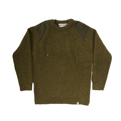 Mens Commando Sweater Khaki - Heritage Of Scotland - KHAKI