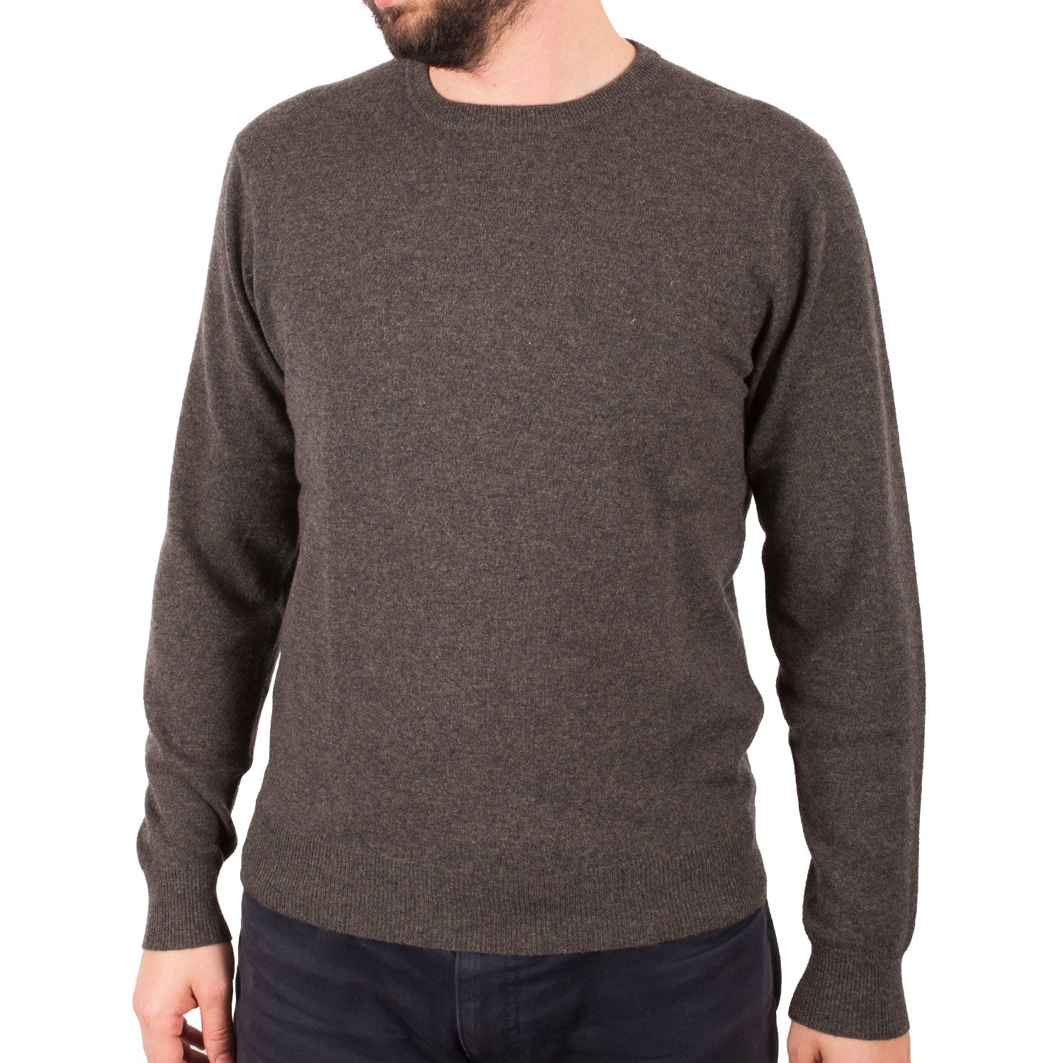 Men's Dunedin Cashmere 100% Cashmere Cr Ptarmigan - Heritage Of Scotland - PTARMIGAN