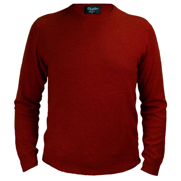 Men's Dunedin Cashmere 100% Cashmere Cr Red Rust - Heritage Of Scotland - RED RUST