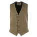 Men's Harris Tweed Lewis Waistcoat Green - Heritage Of Scotland - GREEN
