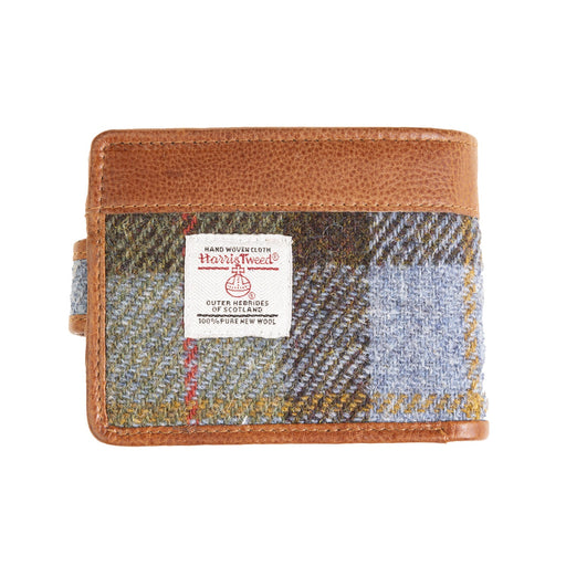 Mens Ht Leather Wallet With Loop Closer Lovat Check / Tan - Heritage Of Scotland - LOVAT CHECK / TAN