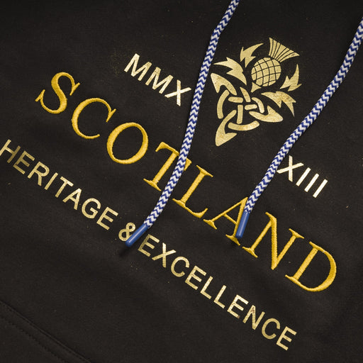 Men's Morrison Hooded Top Black - Heritage Of Scotland - BLACK