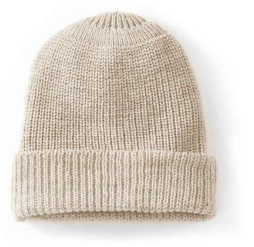 Men's Peregrine Porter Ribbed Beanie Hat Wool Made In England Oatmeal - Heritage Of Scotland - OATMEAL