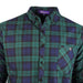 Men's Plaid Velour Lined Check Shirt Black Watch - Heritage Of Scotland - BLACK WATCH