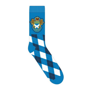 Mens Socks Scotland Check - Heritage Of Scotland - BLUE