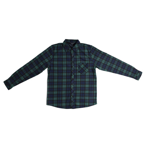 Mens Velour Lined Check Shirt Black Watch - Heritage Of Scotland - BLACK WATCH