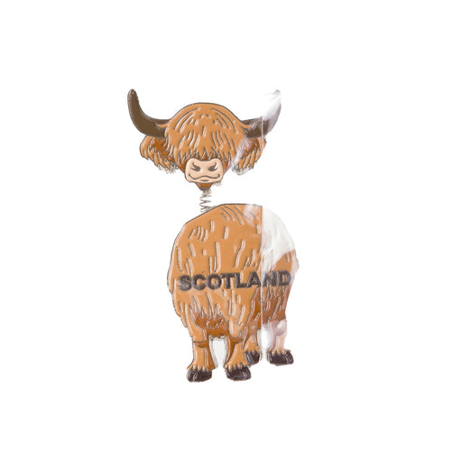 Metal Wobbly Cow Magnet - Heritage Of Scotland - NA