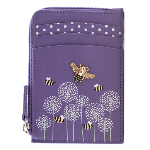 Moonflower Card And Coin Bee Purse Purple - Heritage Of Scotland - PURPLE