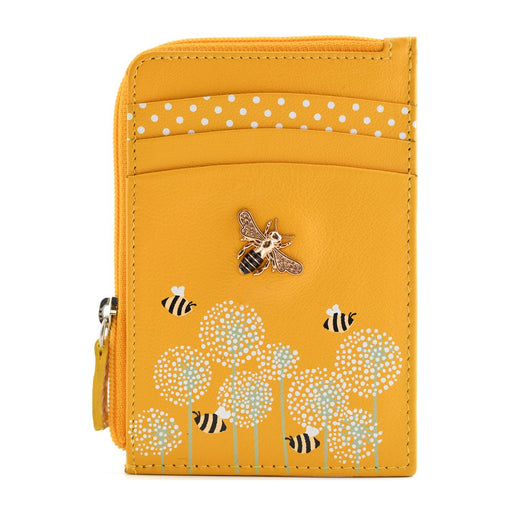 Moonflower Card And Coin Bee Purse Yellow - Heritage Of Scotland - YELLOW