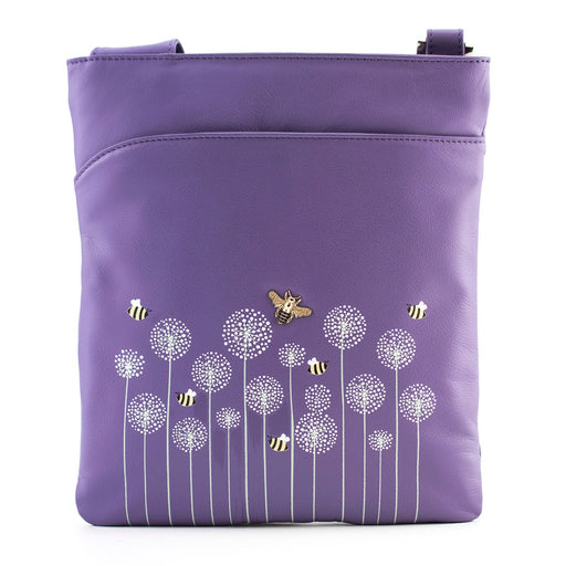 Moonflower Slim Cross Body Bag Purple - Heritage Of Scotland - PURPLE
