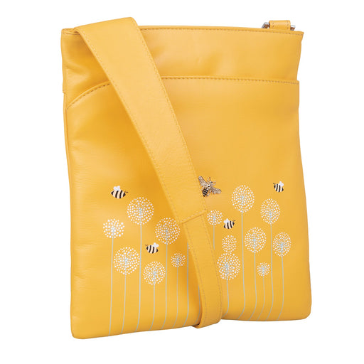 Moonflower Slim Cross Body Bag Yellow - Heritage Of Scotland - YELLOW