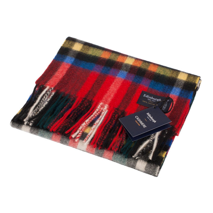 New Blue Label Edinburgh Cashmere Scarf Exploded Stewart Royal - Heritage Of Scotland - EXPLODED STEWART ROYAL