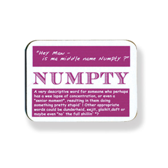 Numpty Dialect Coaster - Heritage Of Scotland - NA