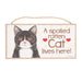 Pet Plaque Cat Black And White - Heritage Of Scotland - CAT BLACK AND WHITE