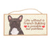 Pet Plaque French Bulldog Black And White - Heritage Of Scotland - FRENCH BULLDOG BLACK AND WHITE