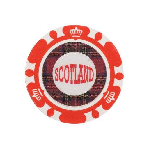 Poker Chip - I Was Here Red Whisky Tartan - Heritage Of Scotland - RED WHISKY TARTAN