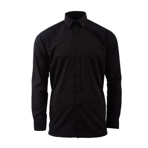 Rael Brook Standard Collar Shirt Black - Heritage Of Scotland - BLACK
