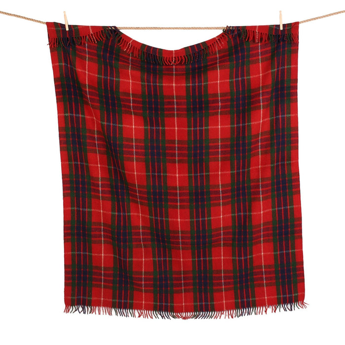 Recycled Wool Tartan Blanket Throw Fraser Red - Heritage Of Scotland - FRASER RED