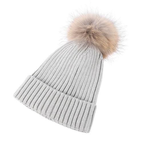 Rib Pom Hat Ft Oyster/Natural - Heritage Of Scotland - OYSTER/NATURAL