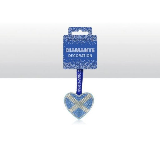Saltire Heart Diamante Hanging Dec - Heritage Of Scotland - N/A