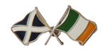 Saltire & Ireland Crossed Flags Lapel Pin - Heritage Of Scotland - NA