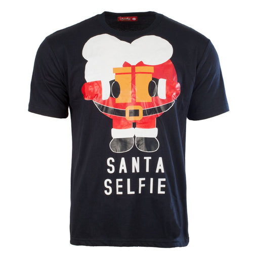 Santa Selfie T-Shirt - Heritage Of Scotland - NAVY
