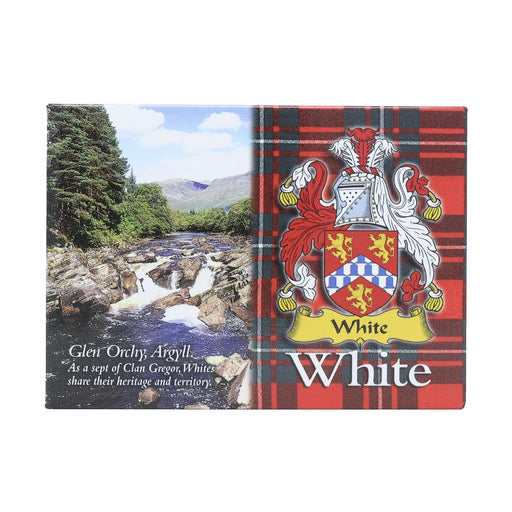 Scenic Metallic Magnet Scotlan White - Heritage Of Scotland - WHITE