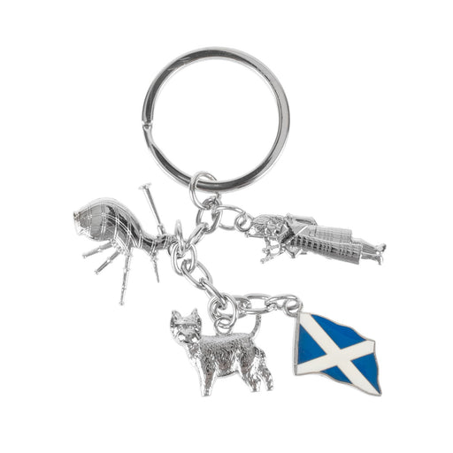 Scot Flag Bagpipe Westie Piper Mtl Charm - Heritage Of Scotland - N/A