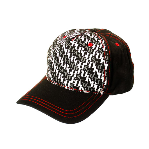 Scotland Edinburgh Lettering Baseball Cap - Heritage Of Scotland - BLACK/RED