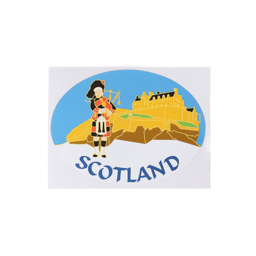 Scotland Piper And Castle Sticker - Heritage Of Scotland - N/A