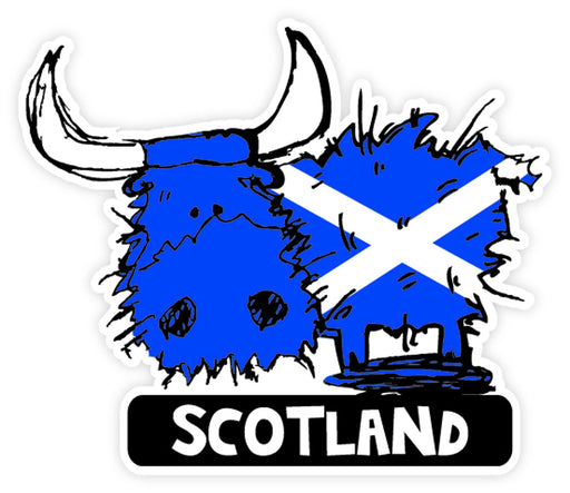 Scotland Saltire Cow Sticker - Heritage Of Scotland - NA