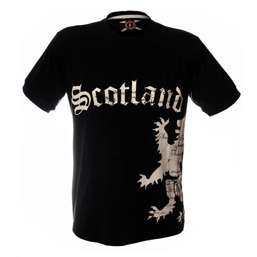 Scotland Side Lion T-Shirt Navy - Heritage Of Scotland - Navy