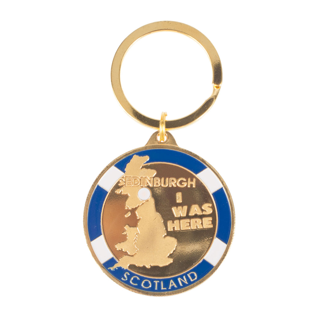Edinburgh Scottish Keychain, a vintage Scottish souvenir featuring