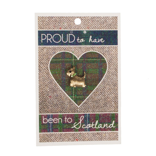 Scottie Dog Pin With Proud To Visit Scotland Card - Heritage Of Scotland - N/A