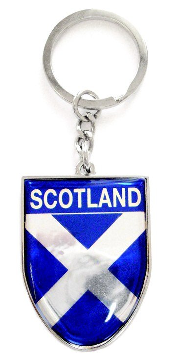 Scottish Metal Keyring Shield Saltire - Heritage Of Scotland - N/A