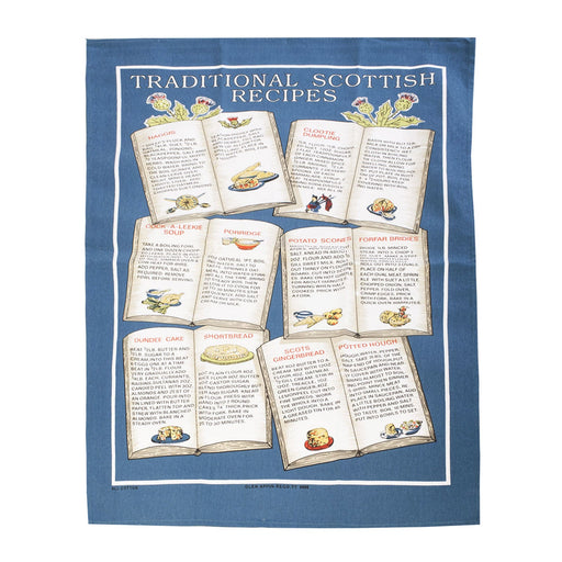 Scottish Recipes Kitchen Tea Towel - Heritage Of Scotland - NA