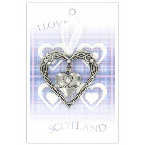 Met. Heart Hanger I Love Scotland